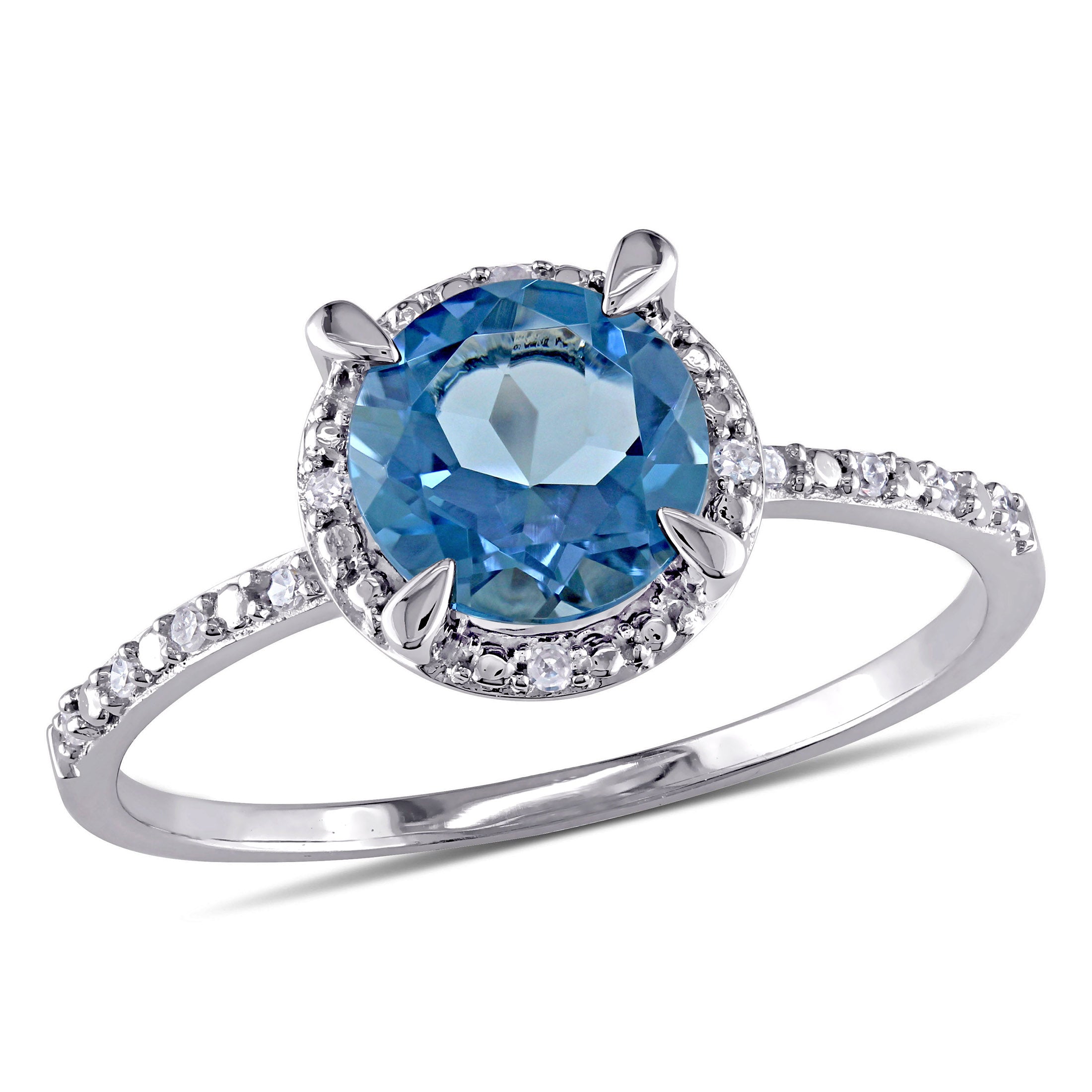 10kt White Gold Halo Bridal Ring Q5914