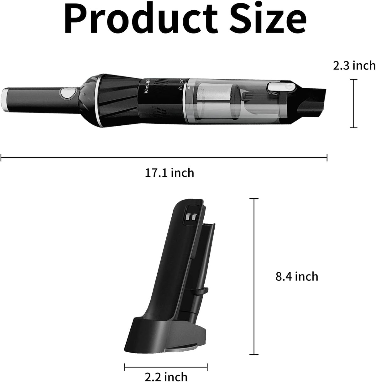 Handheld Vacuum Cordless Rechargeable Pack of 2 P180