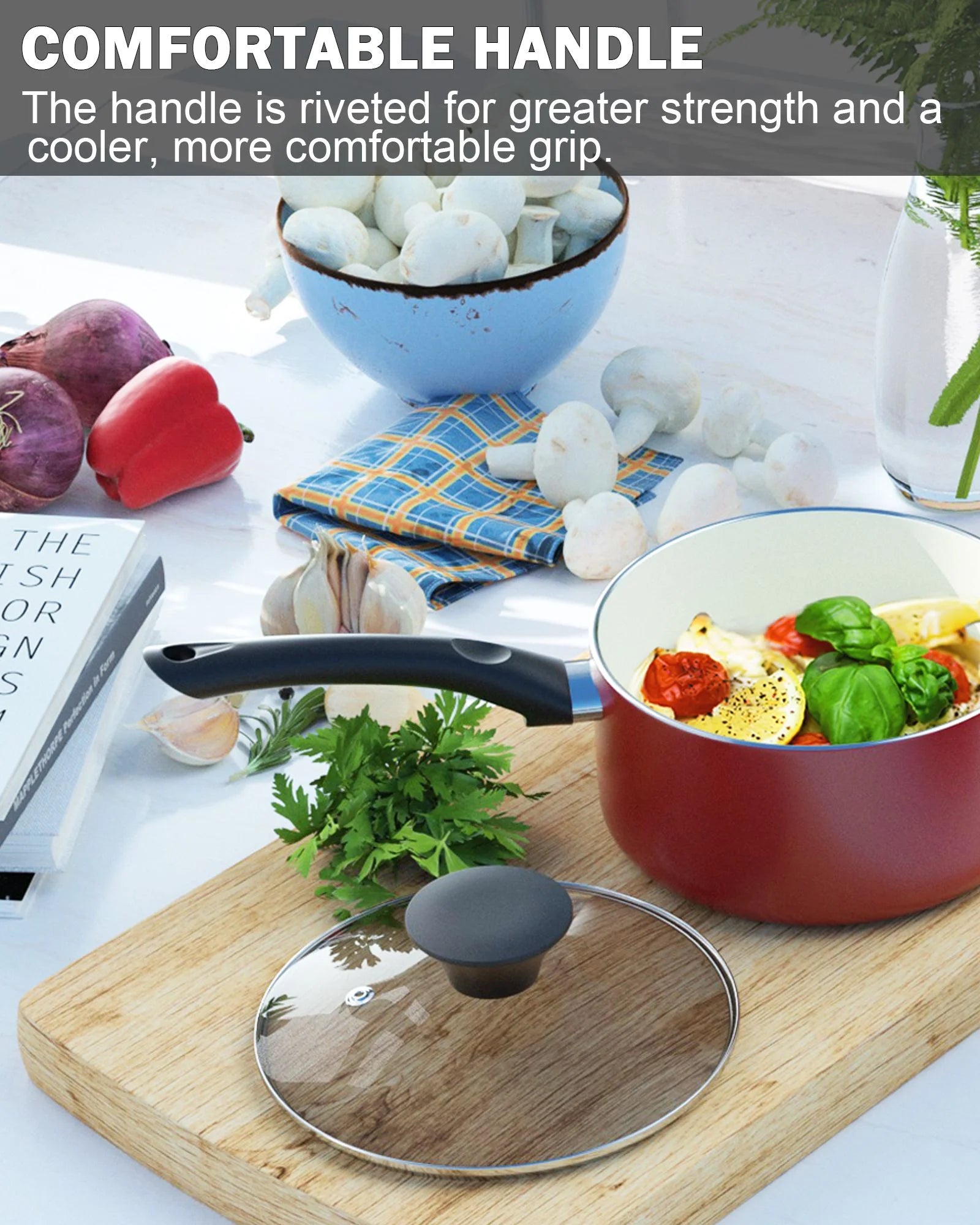10 Piece Nonstick Ceramic Cookware Set with Lids A293748