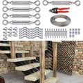 5Set 1/8" Cable Railing Kit Hardware Turnbuckle M5 Eye to Eye and 165' Wire Rope Stainless Steel Angle Adjustable 5 Cable Lines, Pack of 2 I54133