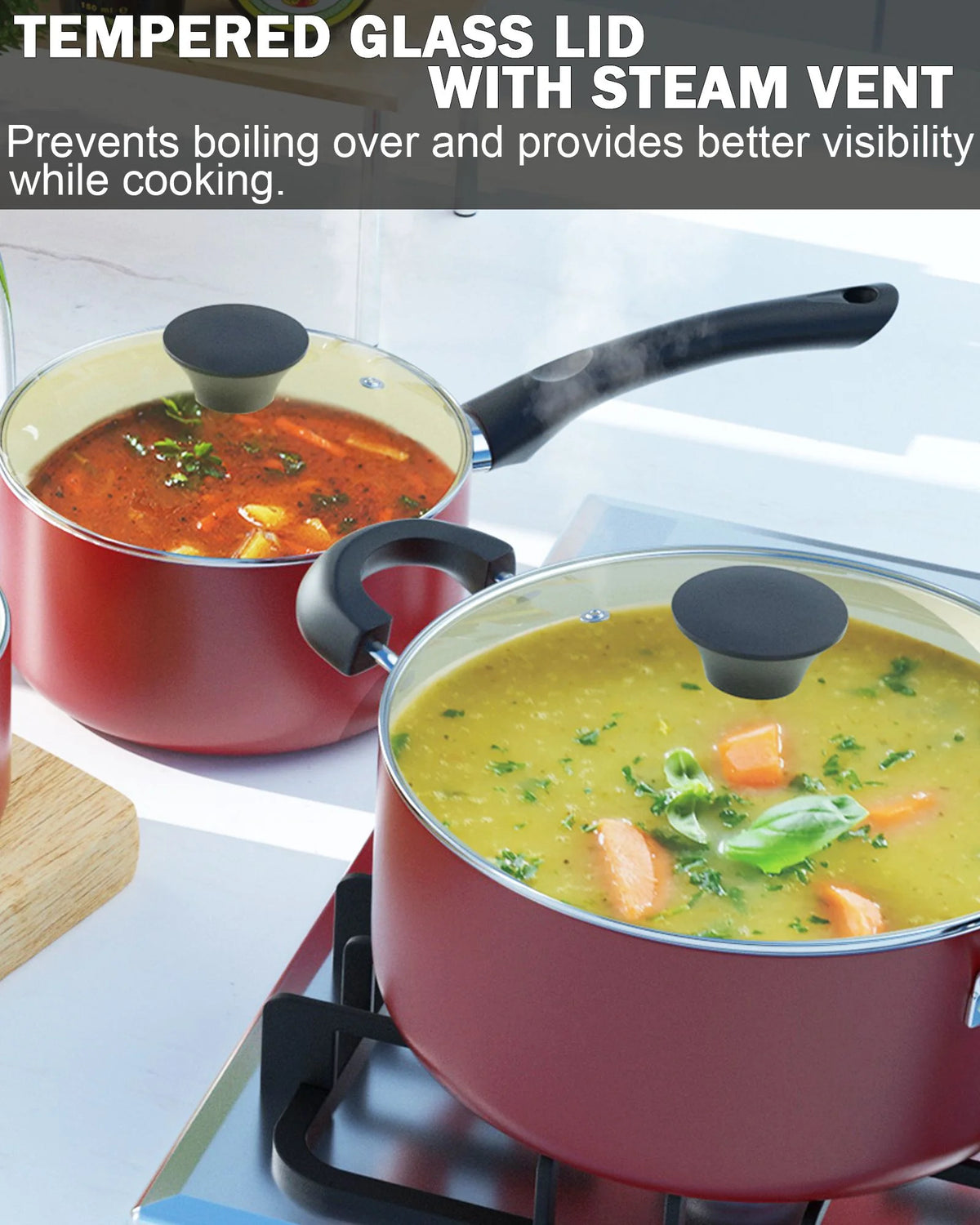 10 Piece Nonstick Ceramic Cookware Set with Lids A293748
