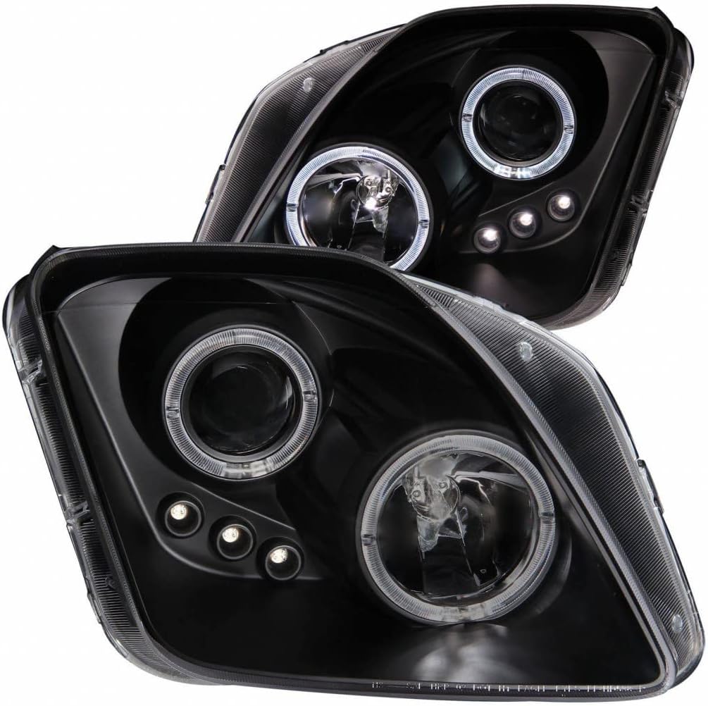 Projector Headlights with Halo Black LED C565