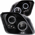 Projector Headlights with Halo Black LED C565