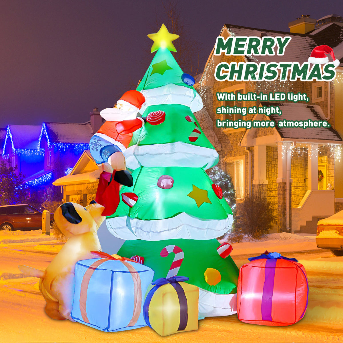 7FT Christmas Inflatables Santa Claus Blow Up Decor N691437