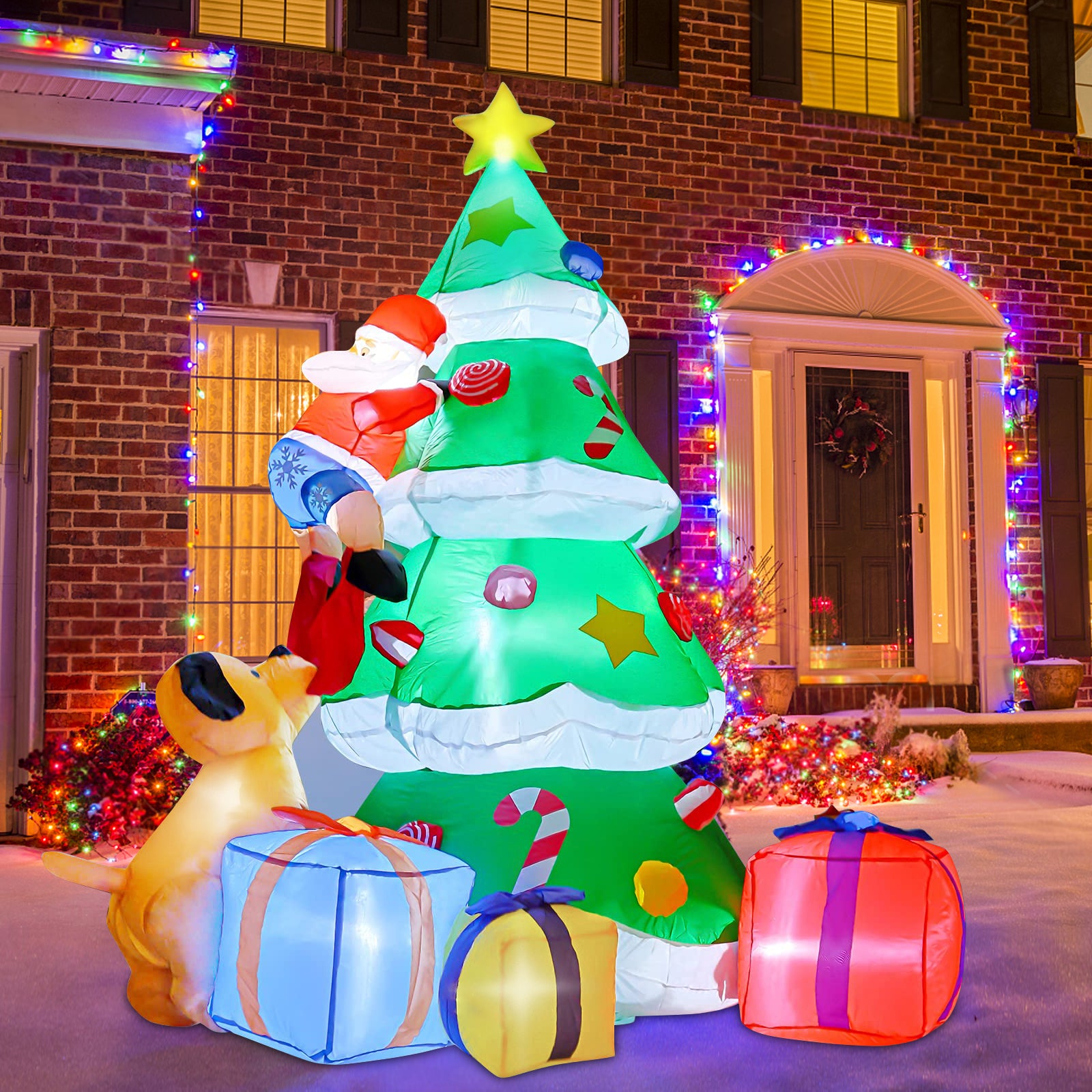 7FT Christmas Inflatables Santa Claus Blow Up Decor N691437