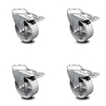4 inch Semi Steel Swivel Bolt Hole Caster Set with Total Lock Brake H423416
