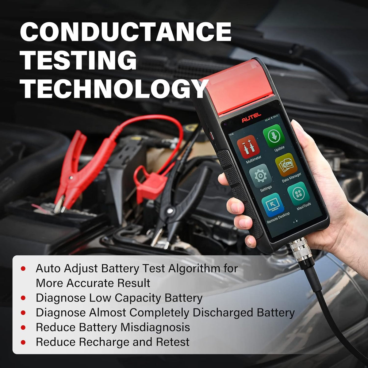 Battery Tester 6V &12V Battery Analysis Tool with Diagnostic Scan Tool OBD2 Scanner C4079