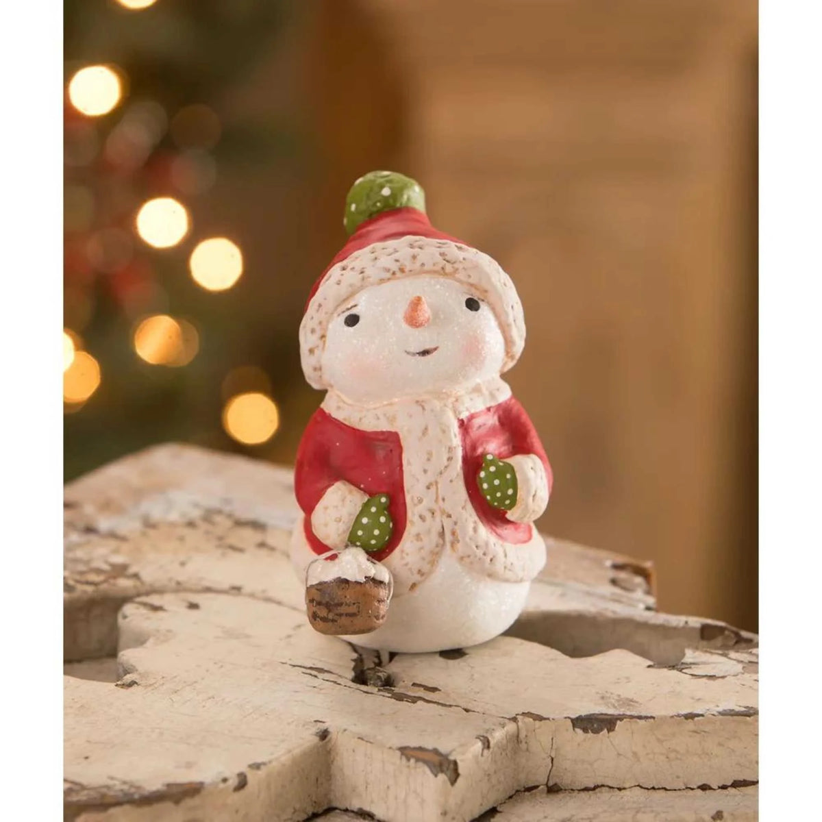 Snuggled Up In Coat Snowman Q65343