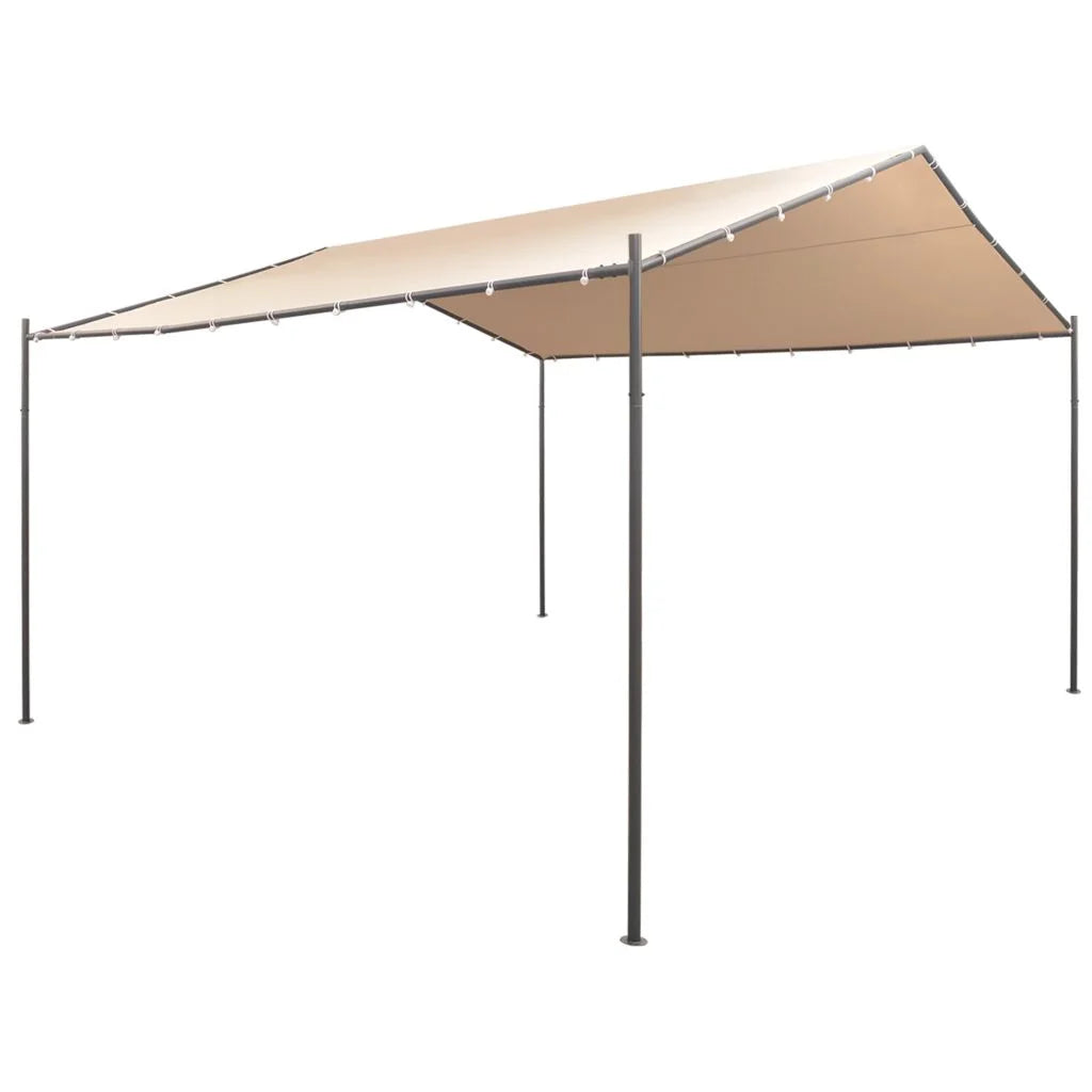 Beige Steel Gazebo Pavilion Tent Canopy R680