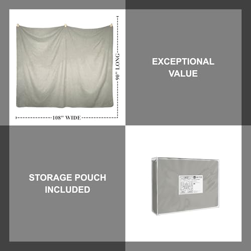 100% Virgin Wool Blanket, 90" x 78", Charcoal, Full Size V7762