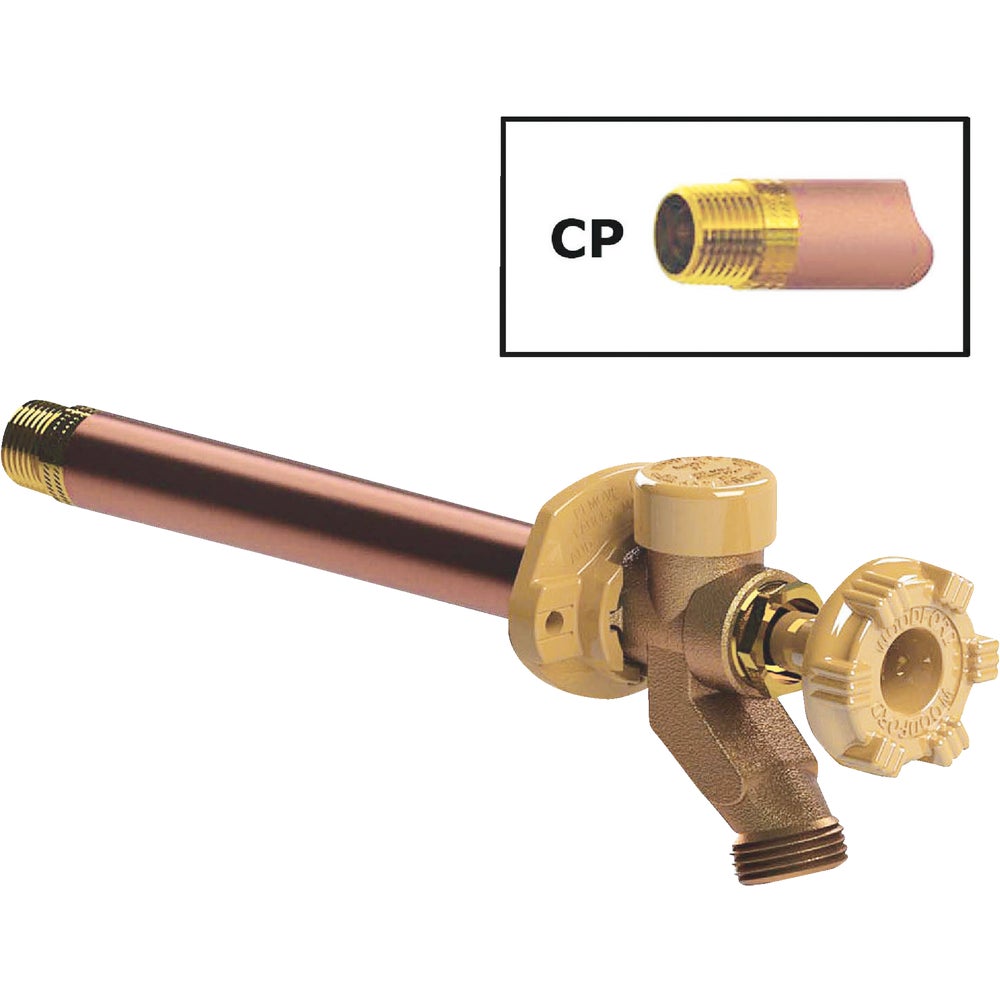 1/2 In. SWT x 1/2 In. MIP x 3/4 In. MHT x 12 In. Brass Frost Free Wall Hydrant G48897