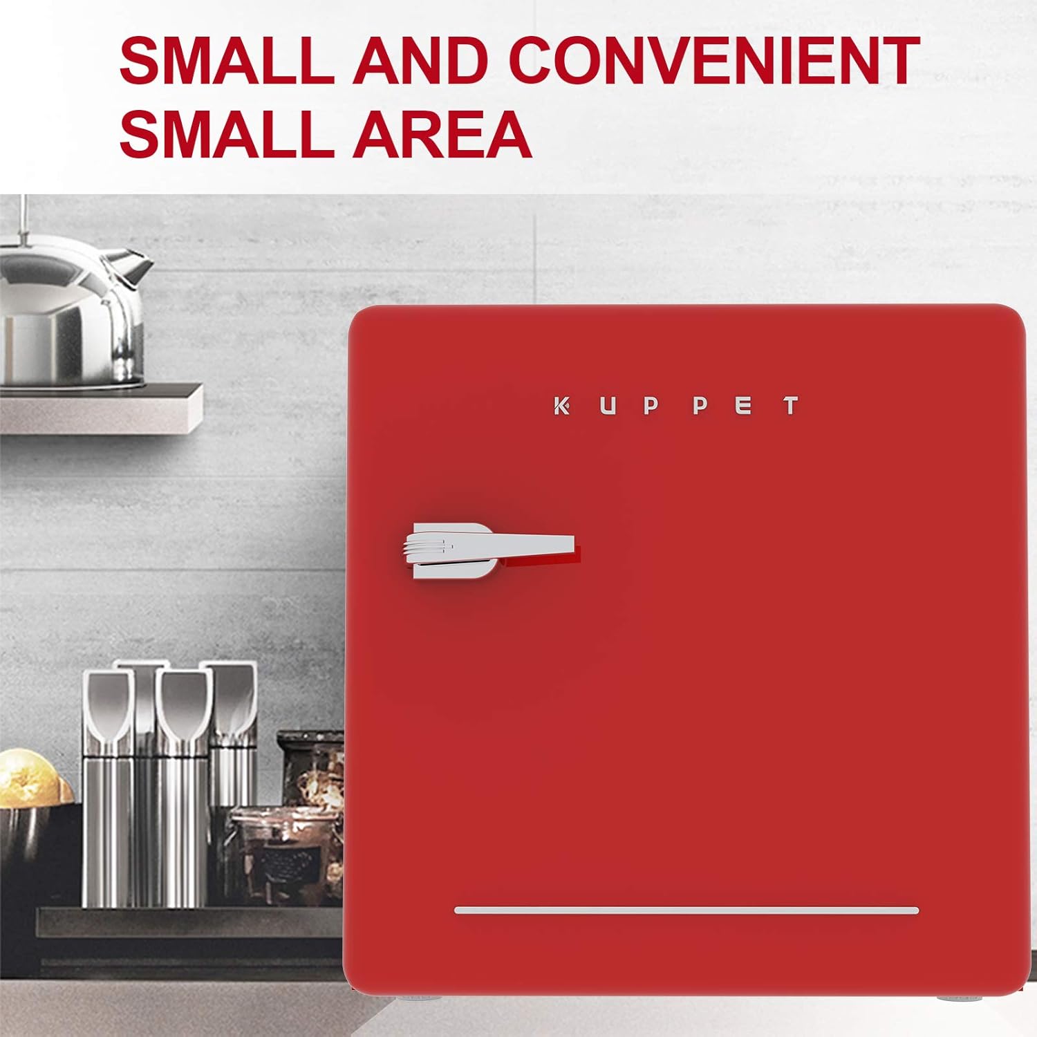 1.6 Cu.Ft Red Compact Refrigerator Single Door Mini Fridge with Freezer I96989