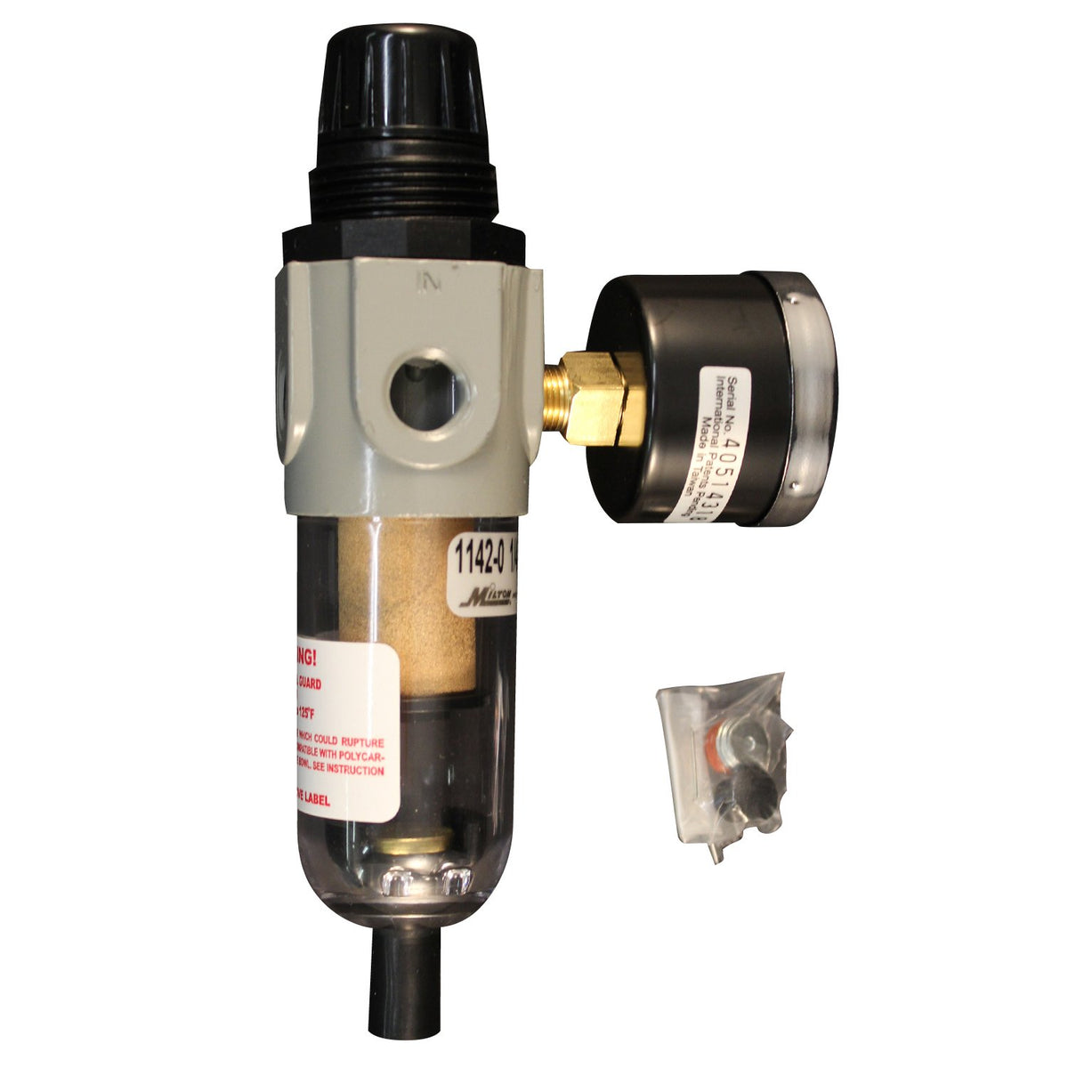 1/4" NPT Polycarbonate Mini Piggyback Duo Pack of 2 C7403