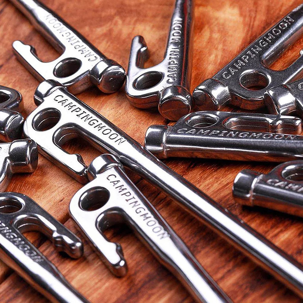 Heavy Duty Steel Tent Stakes Pegs with Hook and Hole Design T908662