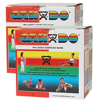 Latex Free Exercise Band, 100 Yard/Pack, Red, Light F909