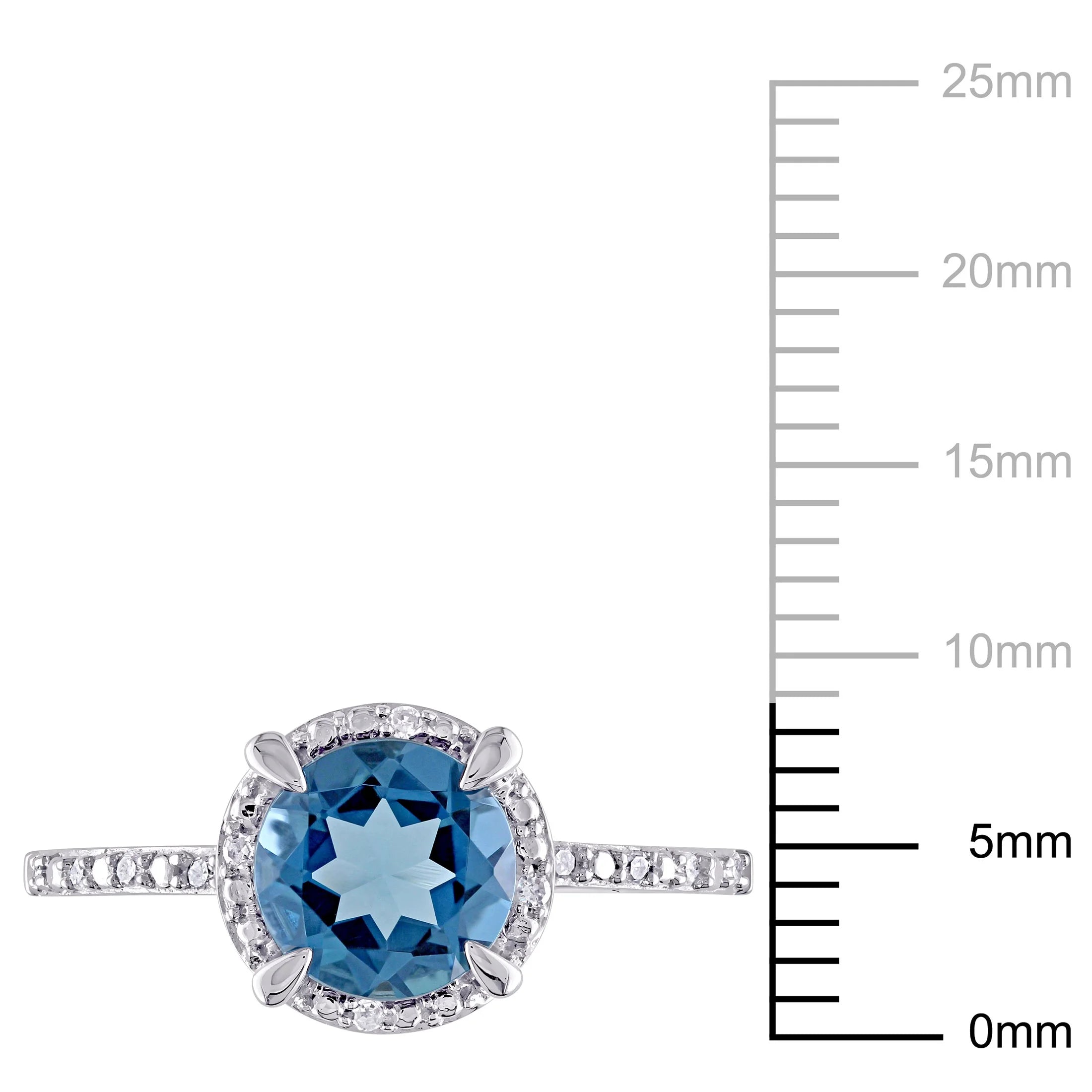 10kt White Gold Halo Bridal Ring Q5914