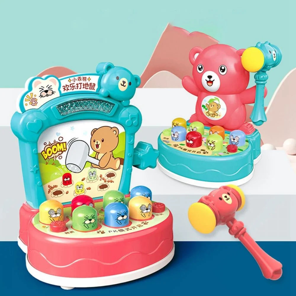 Whack-A-Mole Game Developmental Toy with Soft Hammers P59478