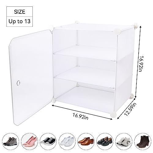 12 Tiers Clear Plastic Shoe Storage Box M968