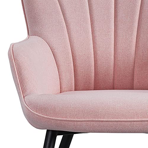 Pink Fabric Upholstered Accent Chair G9342
