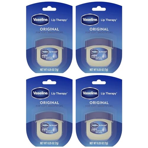 Mini Lip Balm, Petroleum Jelly, 0.25 Oz (Pack of 4) I9391