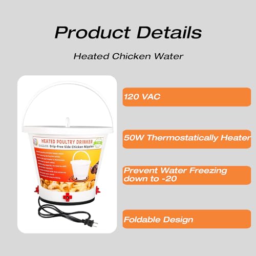 4 Gallon Heated Poultry Drinker M116839