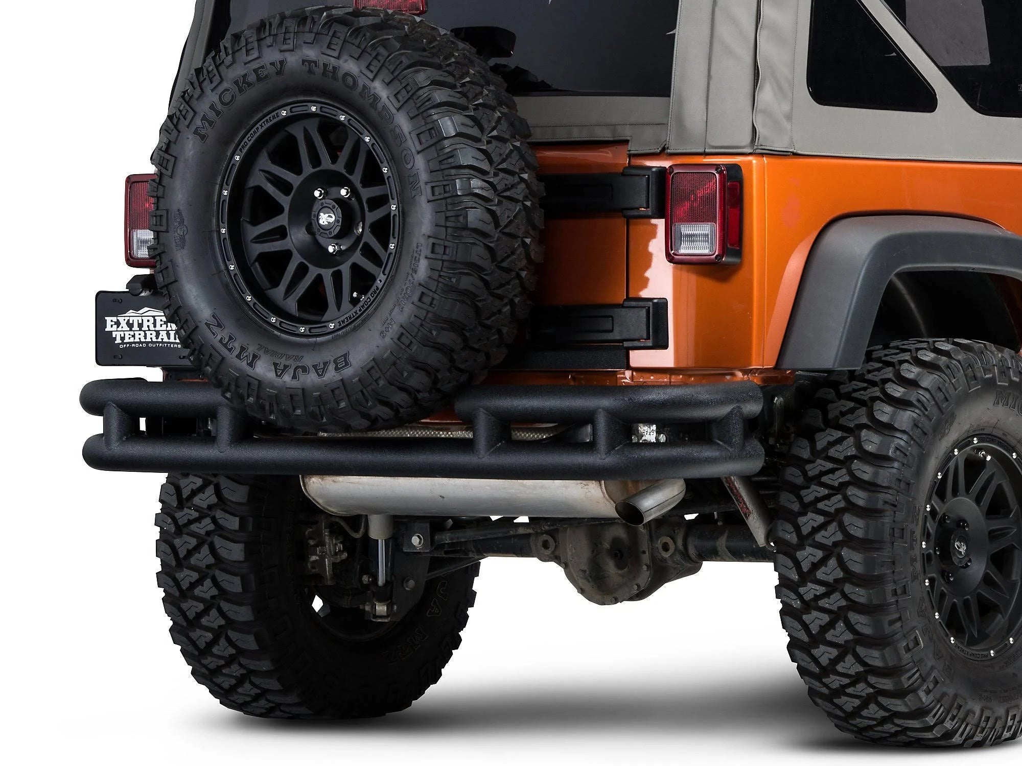 Textured Black Rear Tubular Bumper J408
