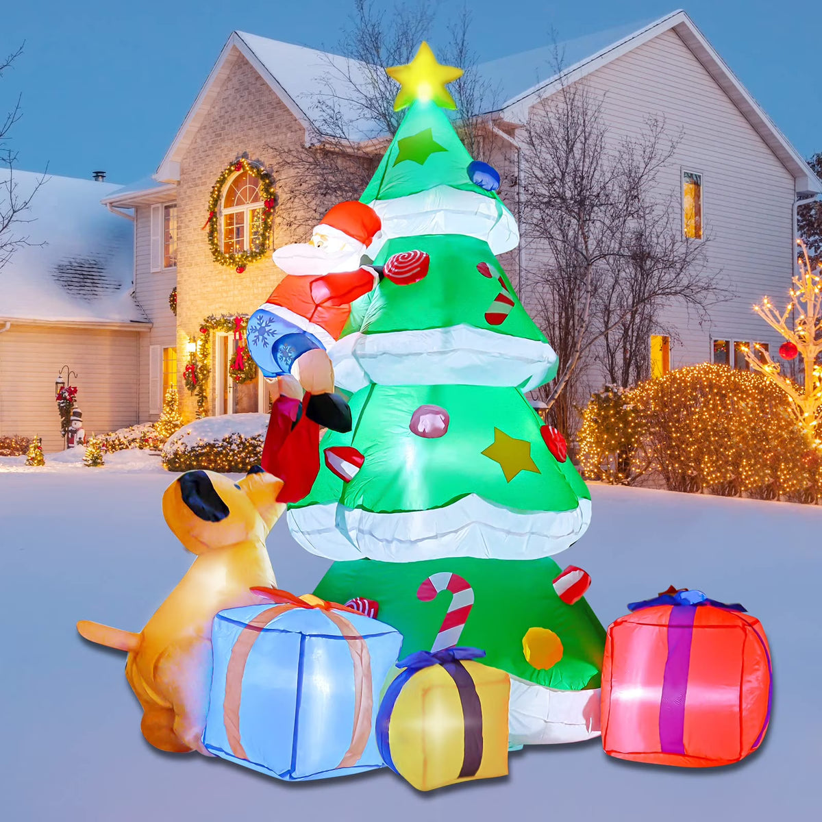 7FT Christmas Inflatables Santa Claus Blow Up Decor N691437