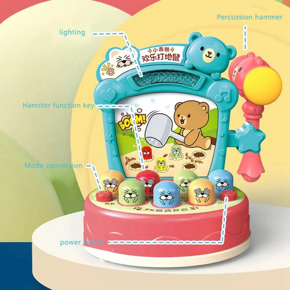 Whack-A-Mole Game Developmental Toy with Soft Hammers P59478